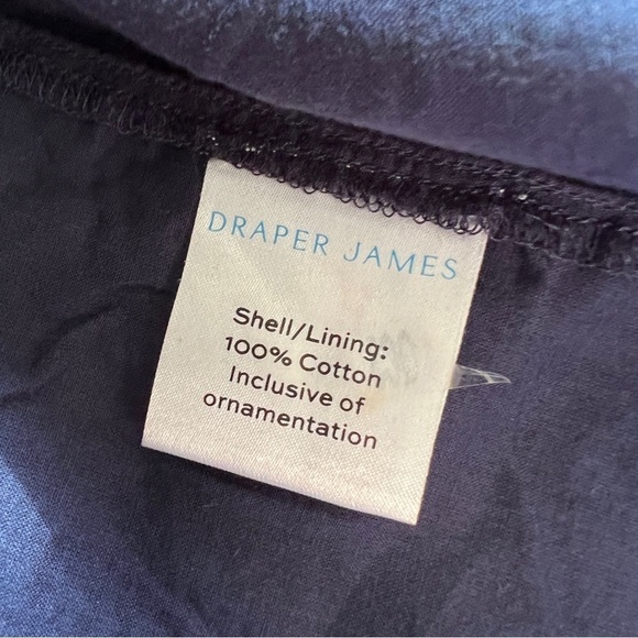 Draper James Navy embroidered tiered flutter sleeve midi dress size small - Picture 13 of 15